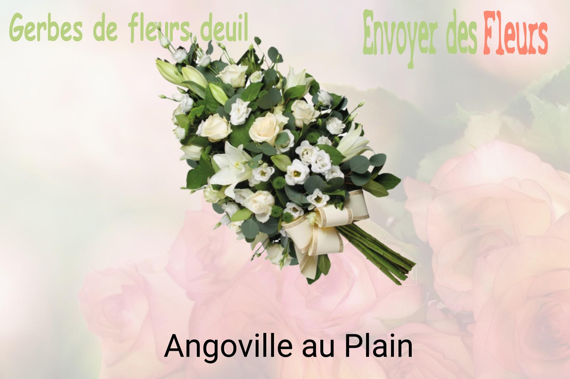 Gerbe de fleurs de deuil livrée à Angoville-au-Plain